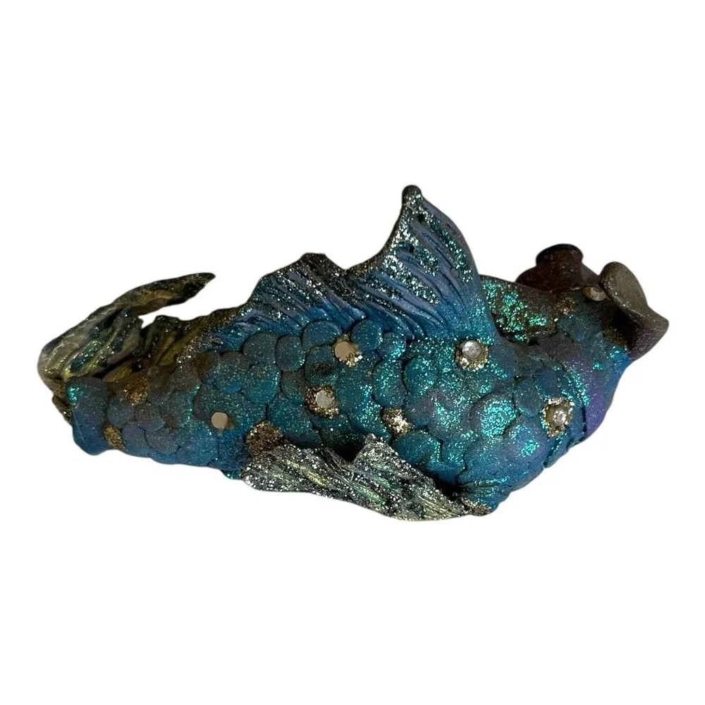 December Diamonds Dog Fish Ornament Mer-dog Collectible Fantasy Animal Mermaid